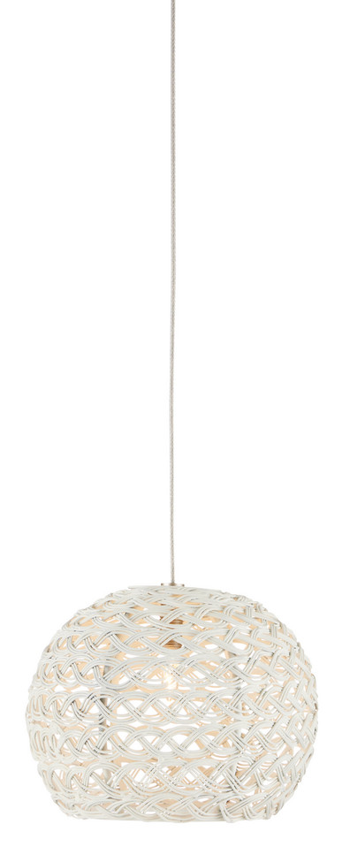 Currey and Company - 9000-0909 - One Light Pendant - Piero - Sugar White/Silver