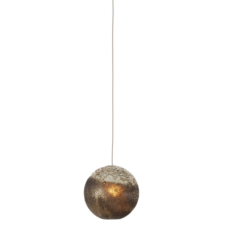 Currey and Company - 9000-1012 - One Light Pendant - Pathos - Charcoal/Antique Silver/Antique Gold/Silver