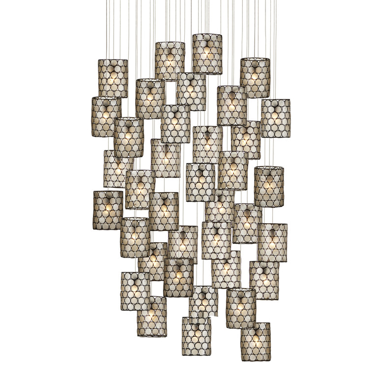 Currey and Company - 9000-1053 - 36 Light Pendant - Regatta - Natural/Cupertino/Silver