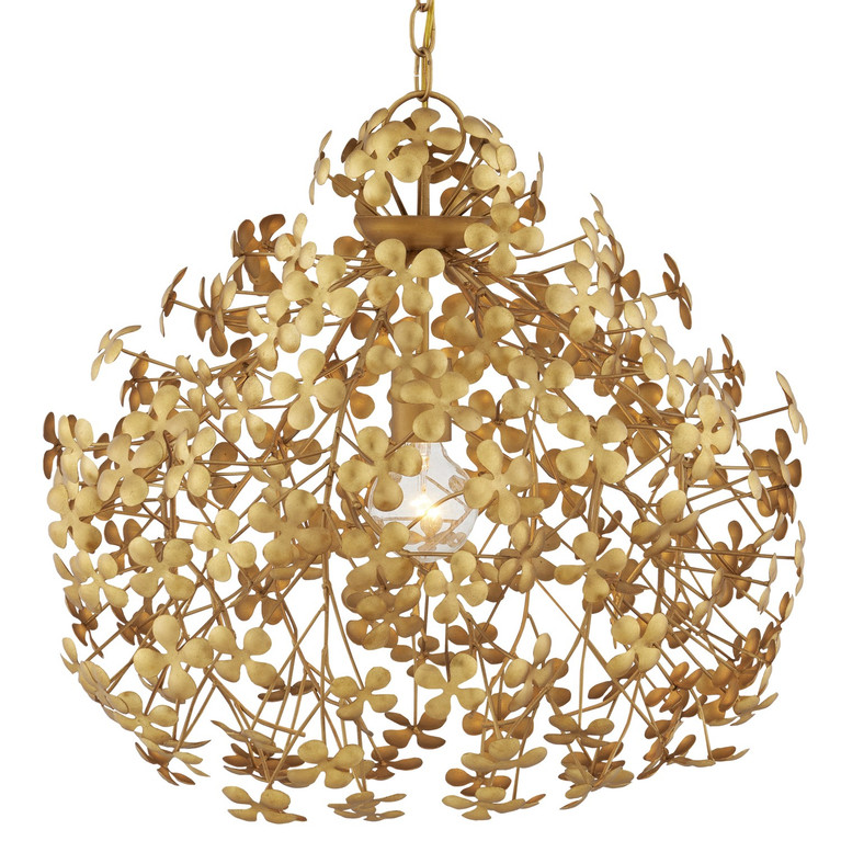 Currey and Company - 9000-1088 - One Light Pendant - Cloverfield - Contemporary Gold Leaf/Contemporary Gold