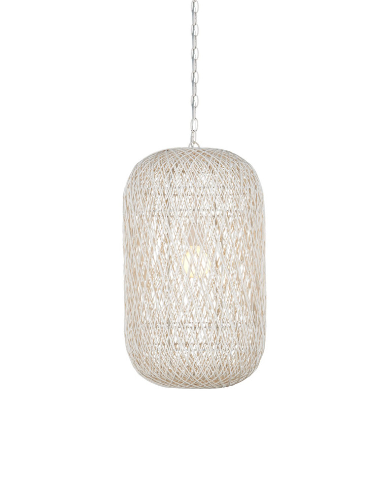Currey and Company - 9000-1211 - One Light Pendant - Cocoon - Cream/Vanilla/White