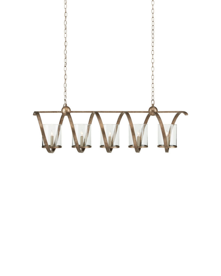 Currey and Company - 9915 - Five Light Chandelier - Maximus - Pyrite Bronze/Clear