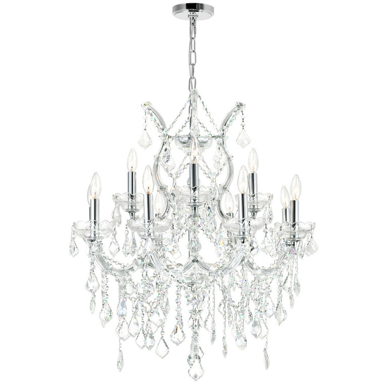 CWI Lighting - 8311P30C-13 (Clear) - 13 Light Chandelier - Maria Theresa - Chrome
