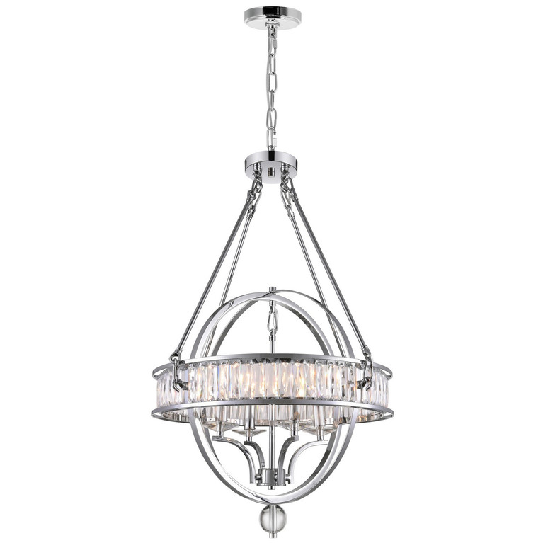 CWI Lighting - 9957P20-4-601 - Four Light Chandelier - Arkansas - Chrome