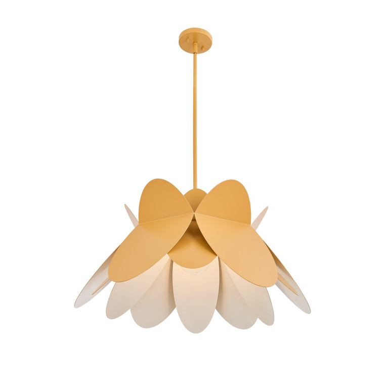 Kalco - 517056WY - One Light Pendant - Flor - White and Yellow