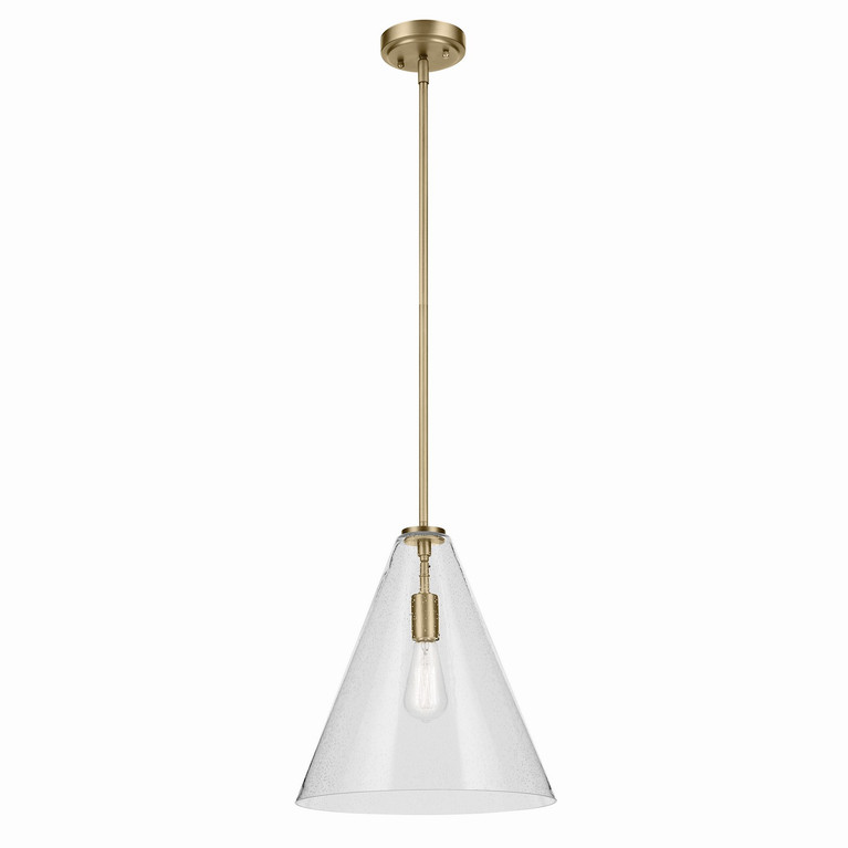 Kichler - 42200NBRCS - One Light Pendant - Everly - Natural Brass