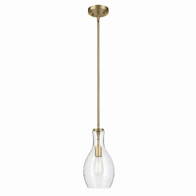 Kichler - 42456NBRCS - One Light Pendant - Everly - Natural Brass