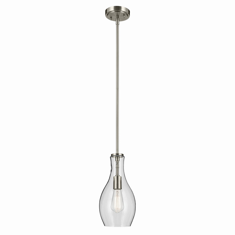 Kichler - 42456NI - One Light Pendant - Everly - Brushed Nickel
