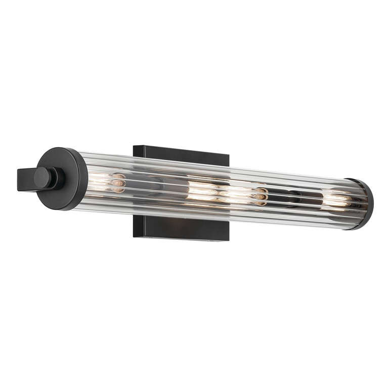 Kichler - 45649BK - Four Light Linear Bath - Azores - Black