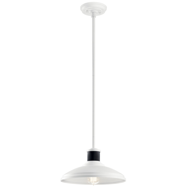 Kichler - 49982WH - One Light Outdoor Pendant/Semi Flush - Allenbury - White