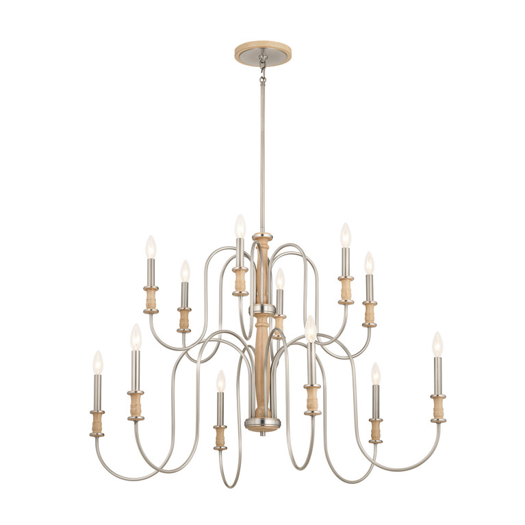 Kichler - 52472NI - 12 Light Chandelier - Karthe - Brushed Nickel