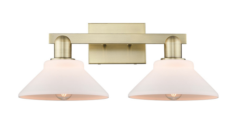 Innovations - 716-2W-AB-G131 - Two Light Bath Vanity - Arcadia - Antique Brass