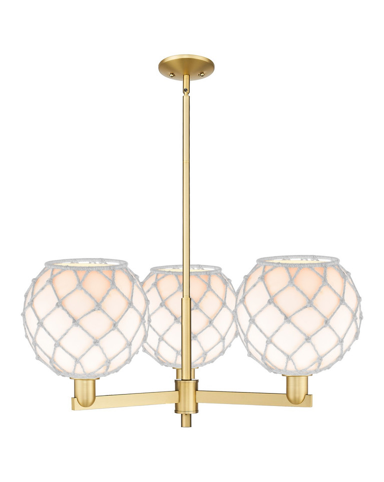 Innovations - 716-3CR-SG-G121-10RW - Three Light Pendant - Arcadia - Satin Gold