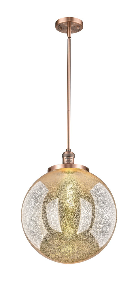 Innovations - 201S-AC-G208-16 - One Light Pendant - Franklin Restoration - Antique Copper