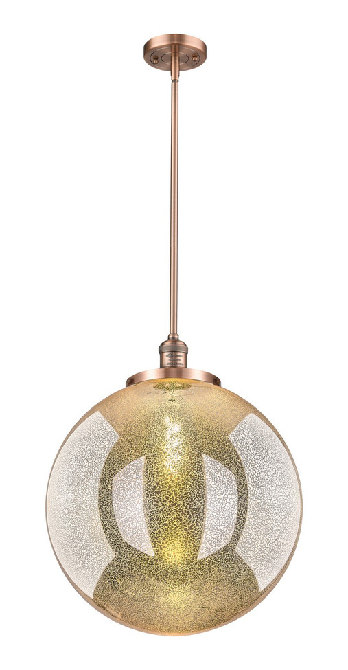 Innovations - 201S-AC-G208-18 - One Light Pendant - Franklin Restoration - Antique Copper