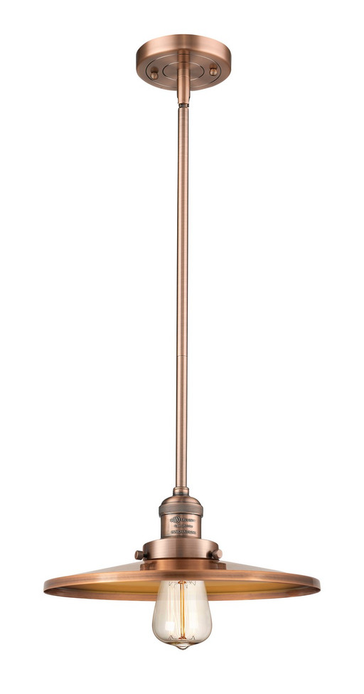 Innovations - 201S-AC-MFR-AC-12 - One Light Mini Pendant - Franklin Restoration - Antique Copper