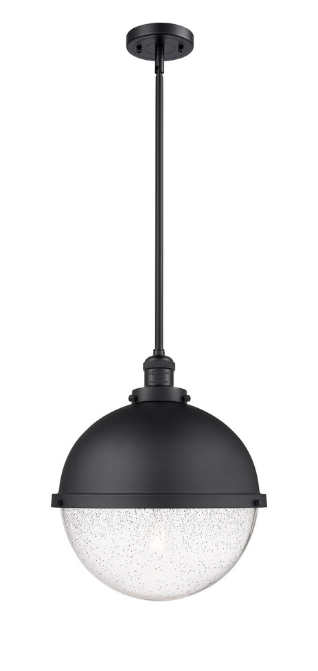 Innovations - 201S-BK-HFS-124-BK-LED - LED Pendant - Franklin Restoration - Matte Black