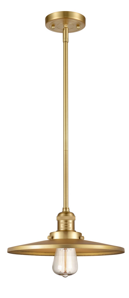 Innovations - 201S-SG-MFR-SG-12 - One Light Mini Pendant - Franklin Restoration - Satin Gold