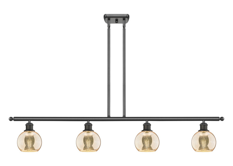 Innovations - 516-4I-OB-G128-6 - Four Light Island Pendant - Ballston - Oil Rubbed Bronze