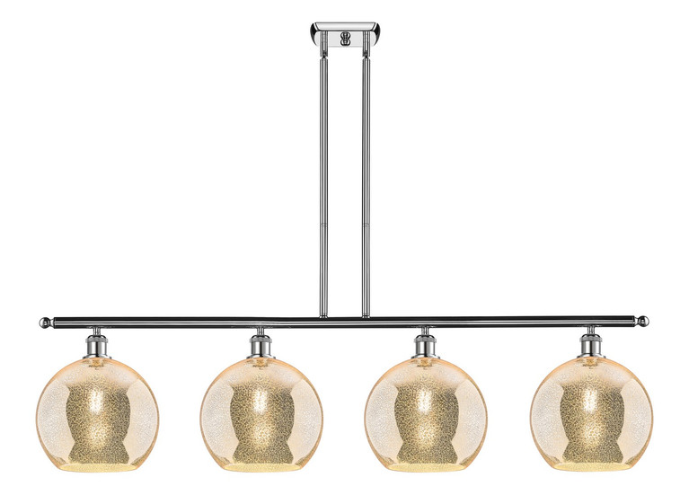 Innovations - 516-4I-PC-G128-10 - Four Light Island Pendant - Ballston - Polished Chrome