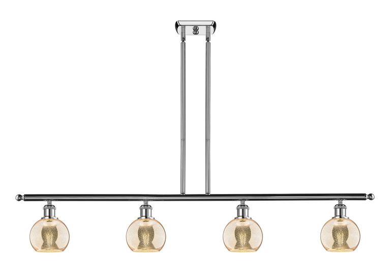 Innovations - 516-4I-PC-G128-6 - Four Light Island Pendant - Ballston - Polished Chrome
