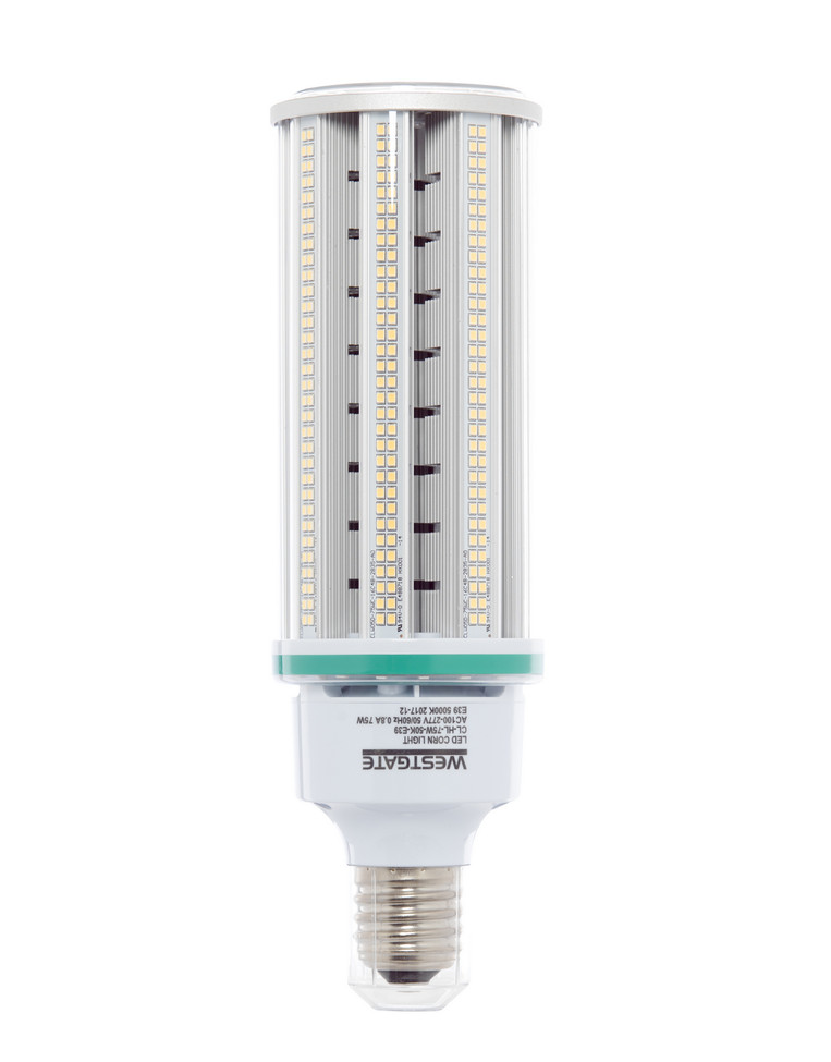 Westgate - CL-HL-75W-50K-E39 - High-Lumen LED Corn Lamp With Up Light - White
