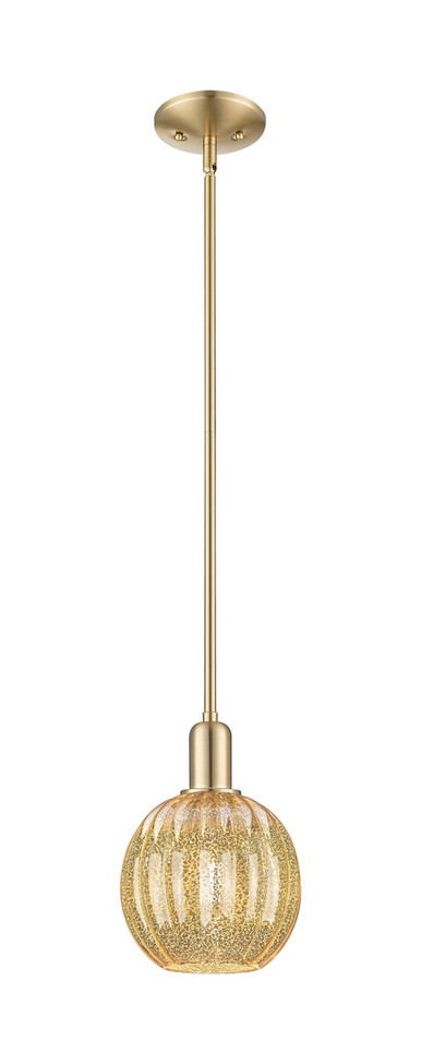Innovations - 716-1S-CB-G458-7ME - One Light Mini Pendant - Arcadia - Champagne Bronze