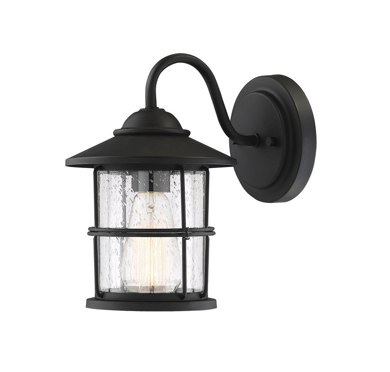 Meridian - M50014BK - One Light Outdoor Wall Lantern - Moutd - Matte Black