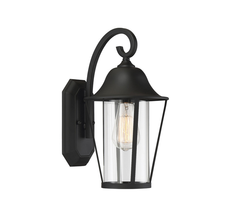Meridian - M50023BK - One Light Outdoor Wall Lantern - Moutd - Matte Black