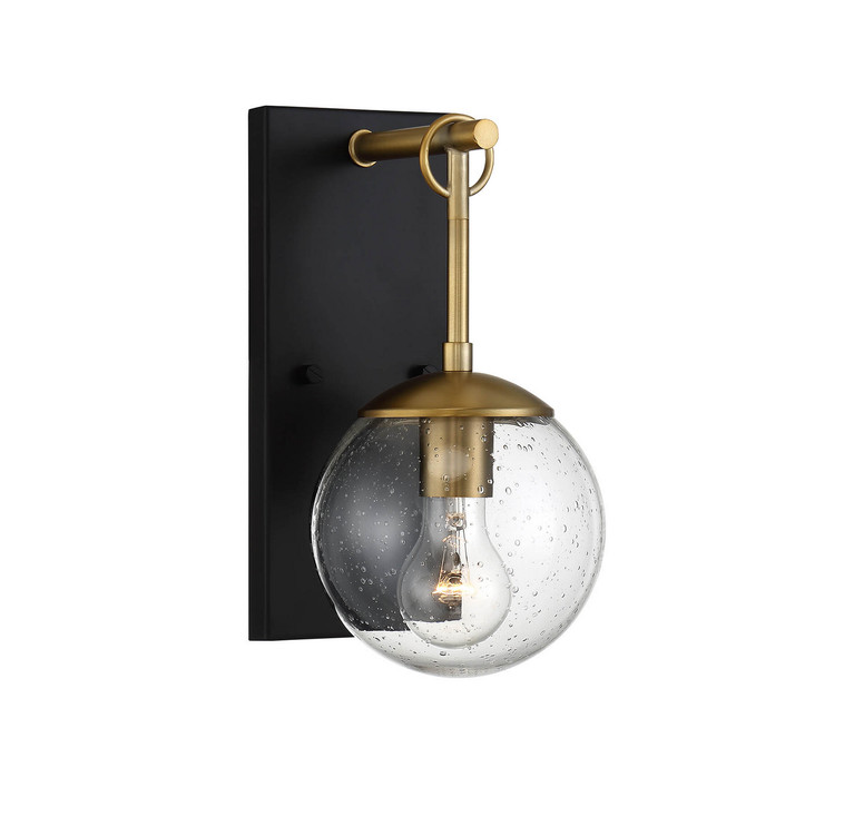 Meridian - M50029ORBNB - One Light Outdoor Wall Lantern - Moutd - Oil Rubbed Bronze with Natural Brass