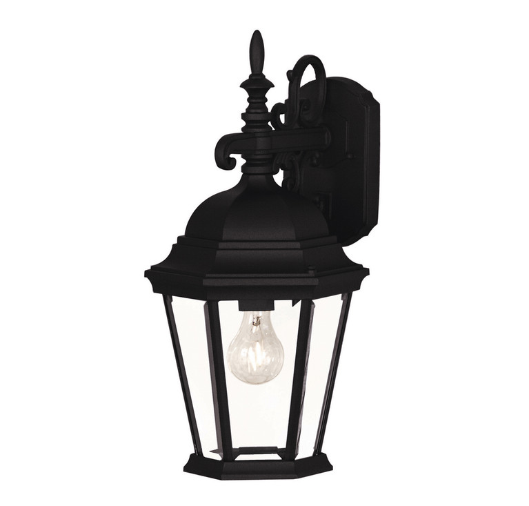 Meridian - M50055BK - One Light Outdoor Wall Lantern - Black