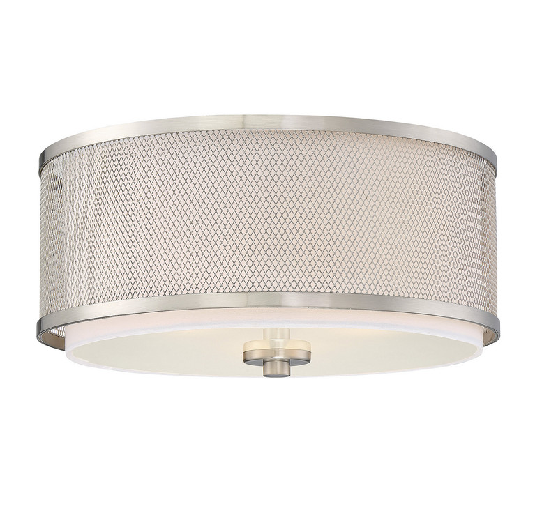 Meridian - M60018BN - Three Light Flush Mount - Mflus - Brushed Nickel