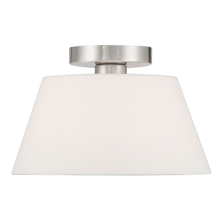 Meridian - M60077BN - One Light Semi-Flush Mount - Brushed Nickel