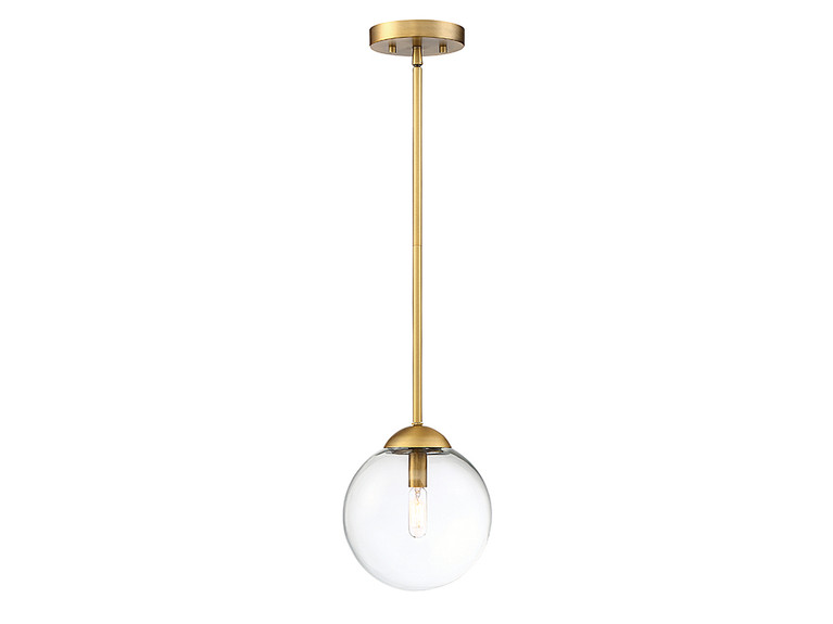 Meridian - M70067NB - One Light Mini Pendant - Mmin2 - Natural Brass