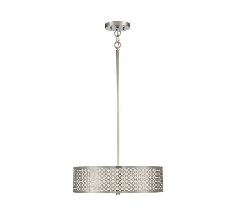 Meridian - M70108BN - Three Light Pendant - Brushed Nickel