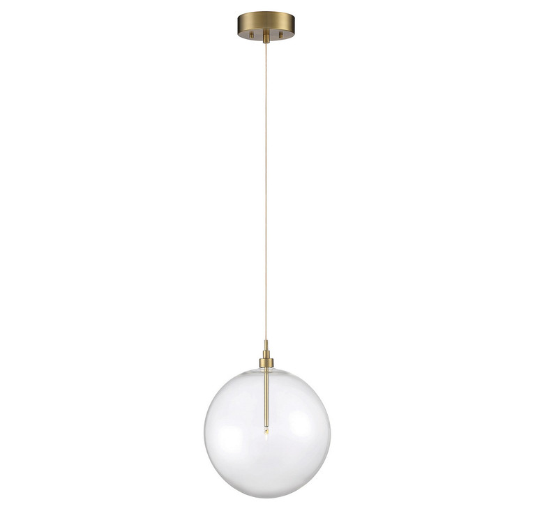 Meridian - M70114NB - LED Pendant - Natural Brass