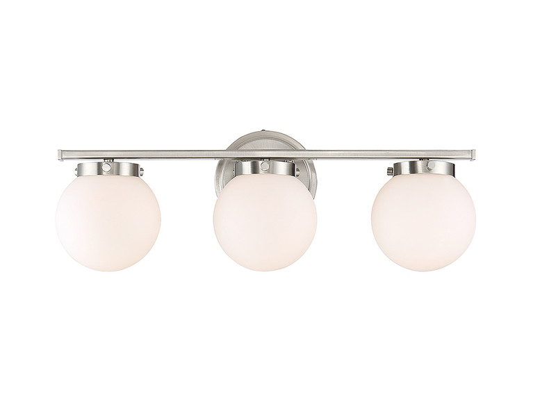 Meridian - M80023BN - Three Light Bathroom Vanity - Mbath - Brushed Nickel