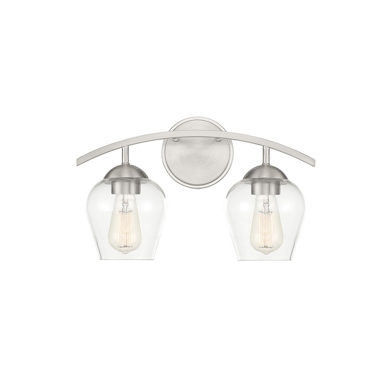 Meridian - M80031BN - Two Light Bathroom Vanity - Mbath - Brushed Nickel