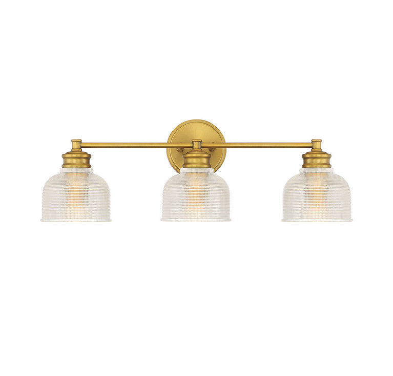 Meridian - M80035NB - Three Light Bathroom Vanity - Mbath - Natural Brass