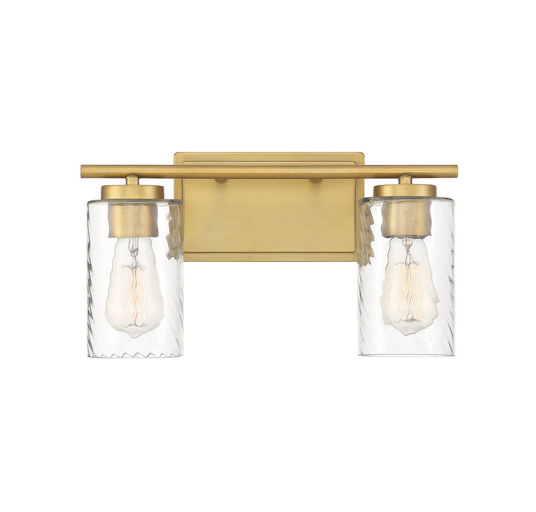 Meridian - M80037NB - Two Light Bathroom Vanity - Mbath - Natural Brass