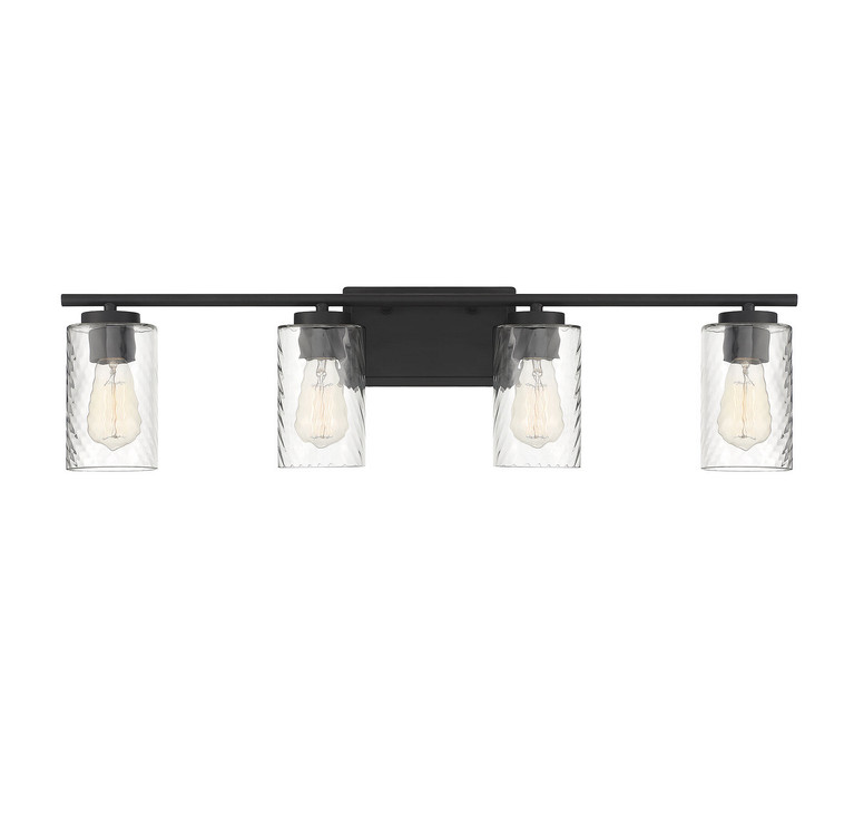 Meridian - M80039MBK - Four Light Bathroom Vanity Light - Mbath - Matte Black