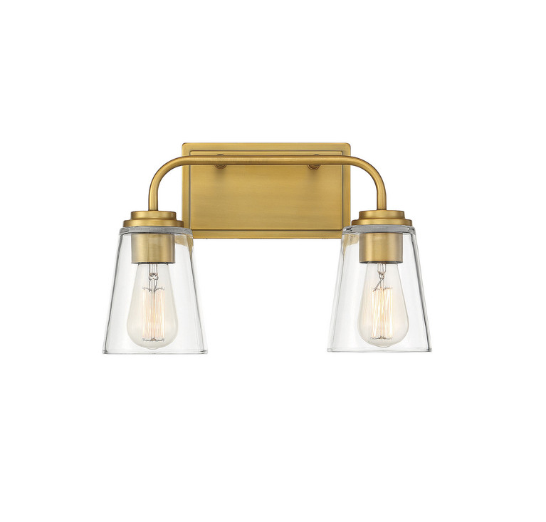 Meridian - M80043NB - Two Light Bathroom Vanity - Mbath - Natural Brass