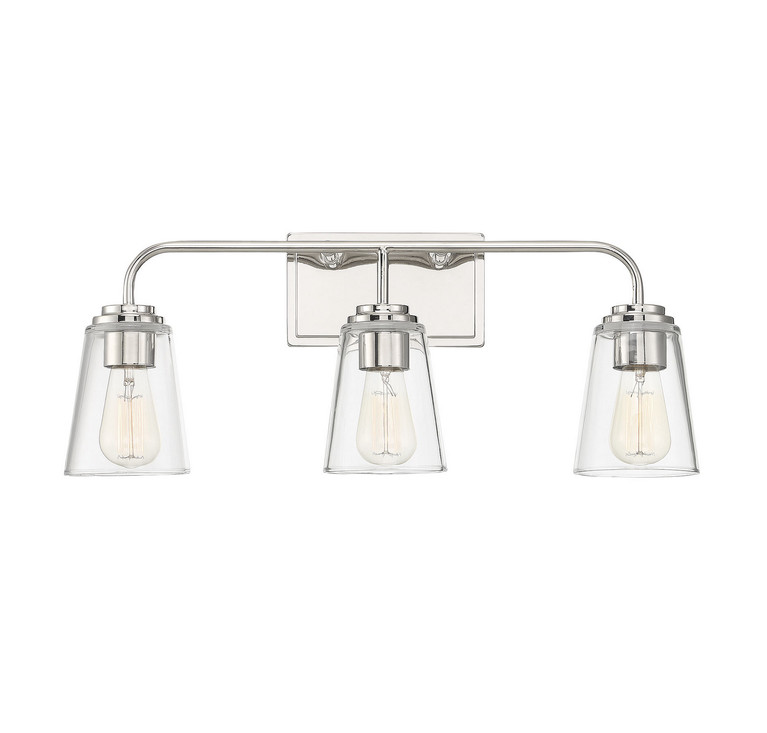 Meridian - M80044PN - Three Light Bathroom Vanity - Mbath - Polished Nickel