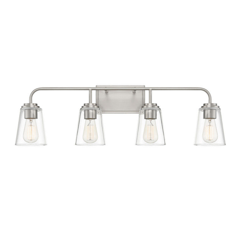 Meridian - M80045BN - Four Light Bathroom Vanity - Mbath - Brushed Nickel