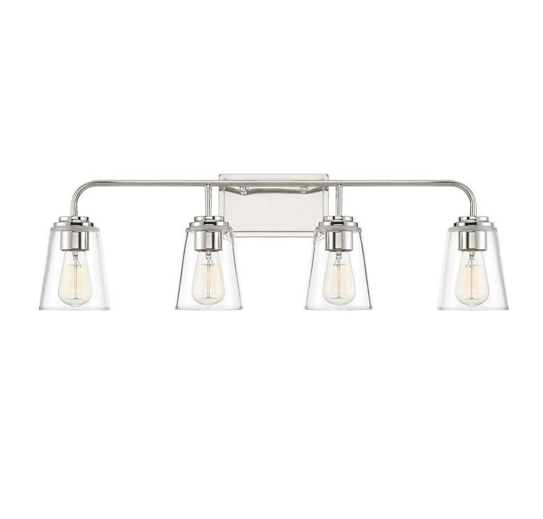 Meridian - M80045PN - Four Light Bathroom Vanity - Mbath - Polished Nickel