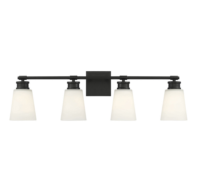 Meridian - M80056MBK - Four Light Bathroom Vanity - Matte Black