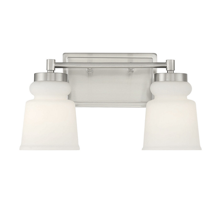 Meridian - M80057BN - Two Light Bathroom Vanity - Brushed Nickel