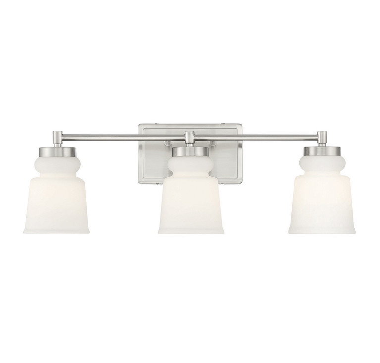 Meridian - M80058BN - Three Light Bathroom Vanity - Brushed Nickel