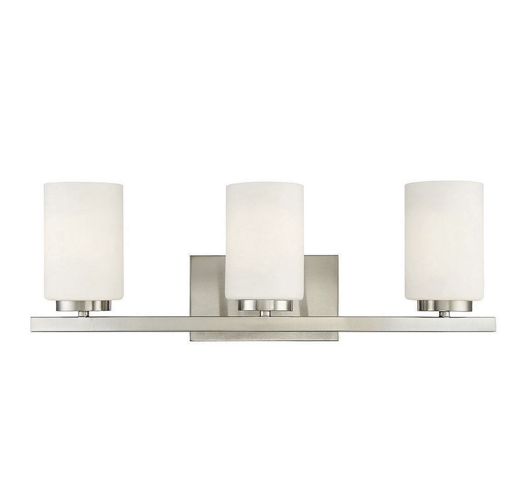 Meridian - M80067BN - Three Light Bathroom Vanity - Brushed Nickel
