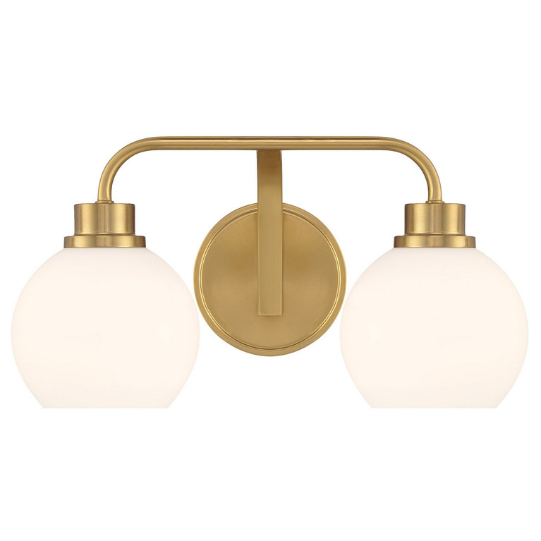 Meridian - M80080NB - Two Light Bathroom Vanity - Natural Brass